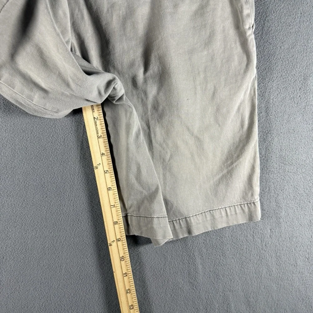 Faherty Men's Stone Gray Flat Front Shorts Size 35 Casual Summer